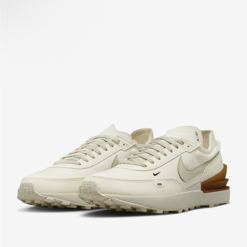 Nike Cream and Brown Waffle Sneakers